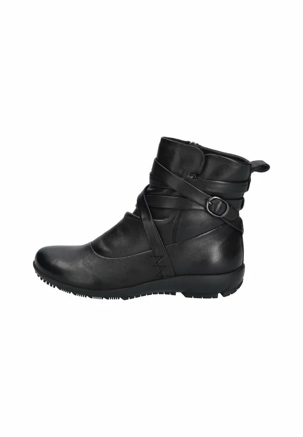 Cowboy/biker ankle boot - schwarz