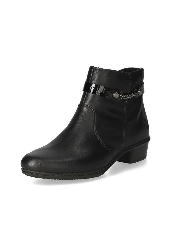 Cowboy/biker ankle boot - schwarz
