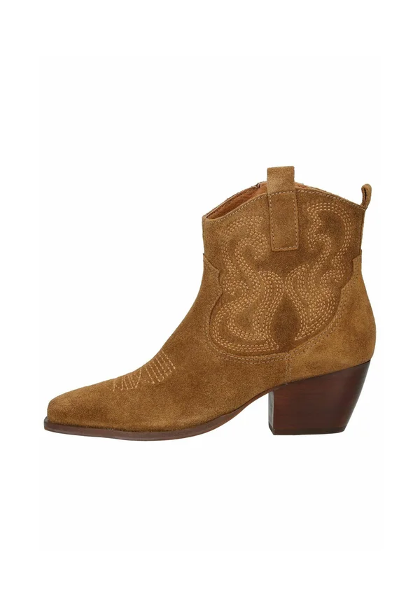 Cowboy/biker ankle boot - taupe