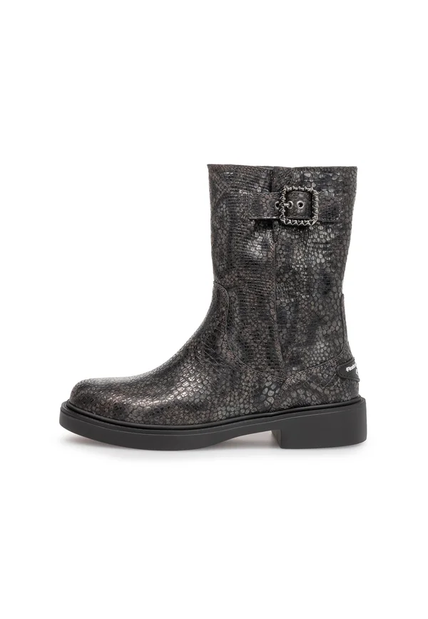 Cowboy/biker ankle boot - taupe