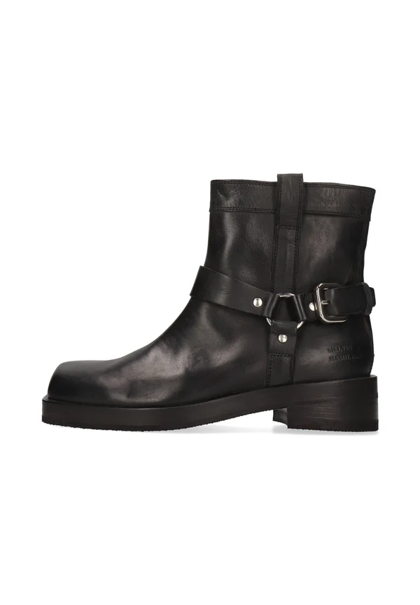 Cowboy/biker ankle boot - zwart