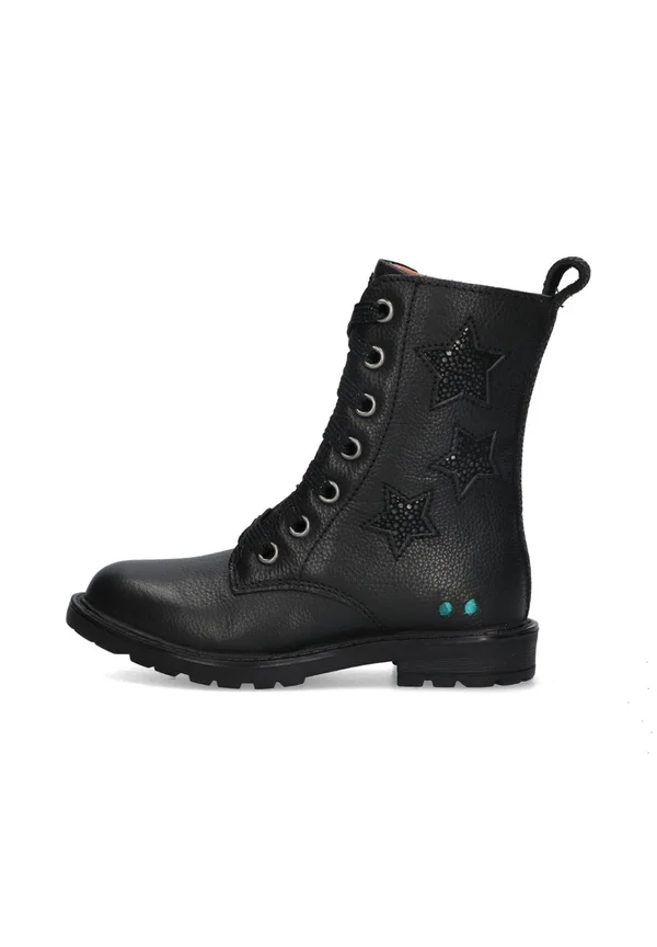 Cowboy/biker ankle boot - zwart