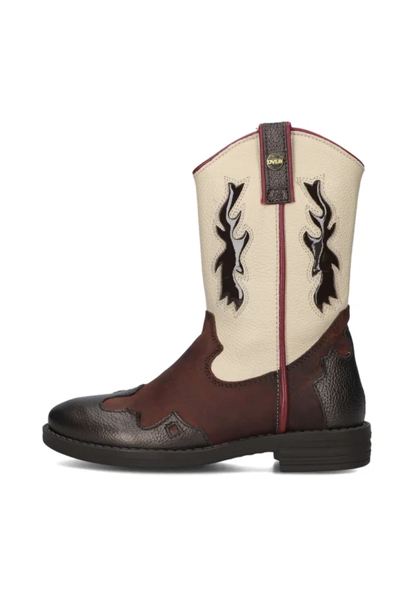Cowboy/Biker boots - brown combi fantasy