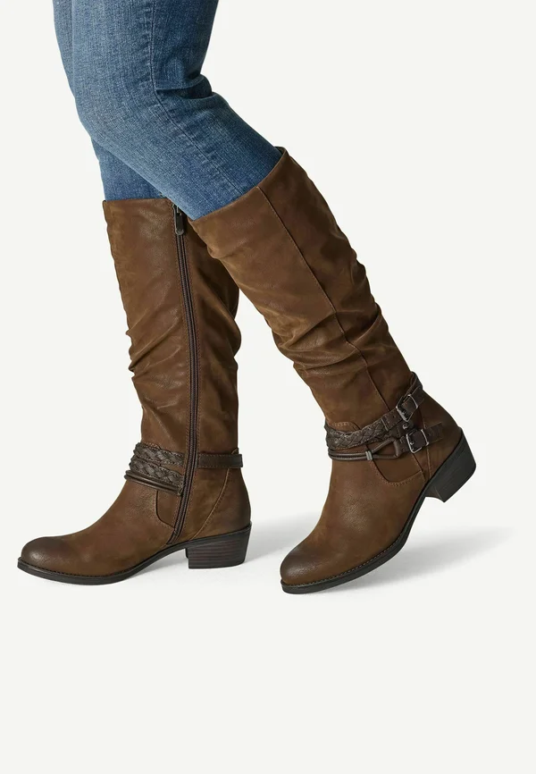 Cowboy/Biker boots - cafe comb
