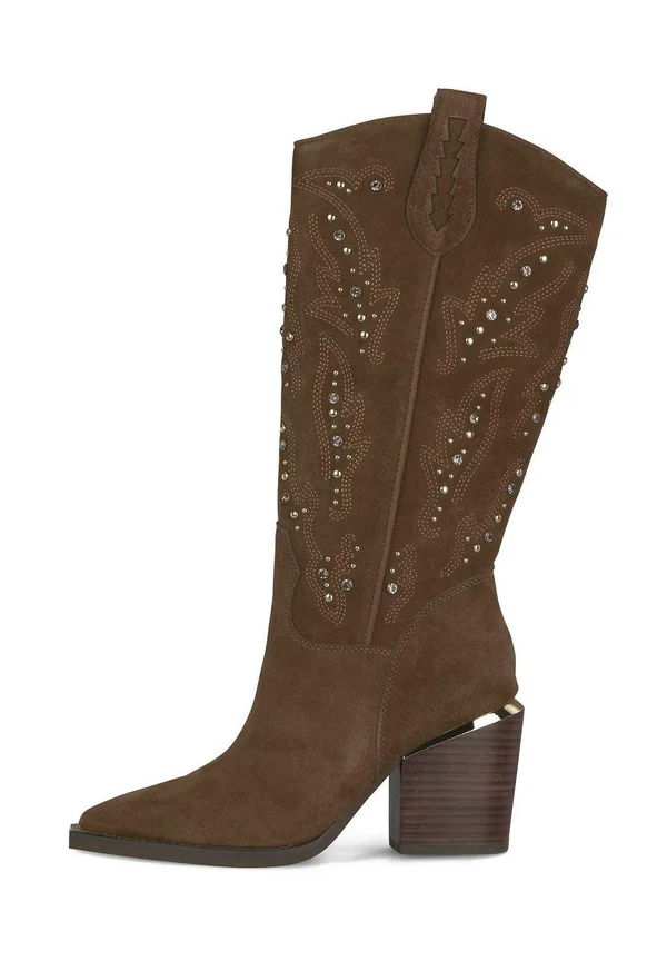 Cowboy/Biker boots - Camel