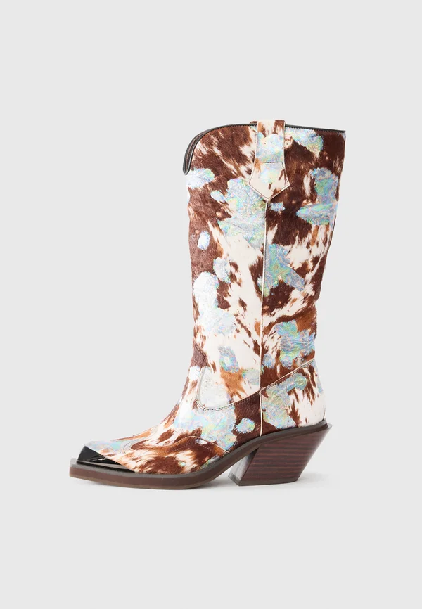 Cowboy/Biker boots - multi-coloured