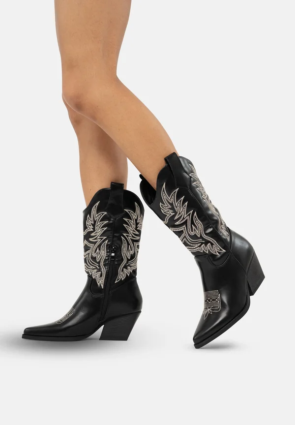 Cowboy/Biker boots - schwarz