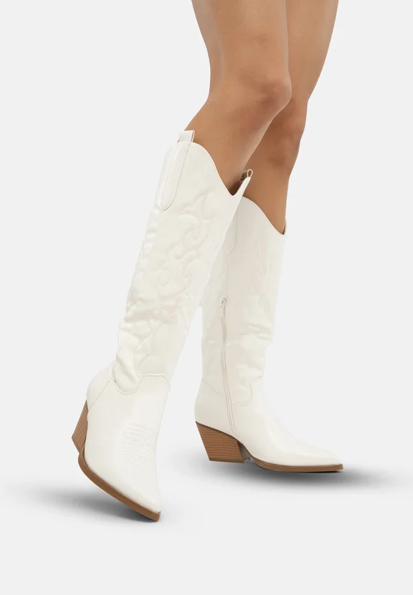 Cowboy/Biker boots - weiß