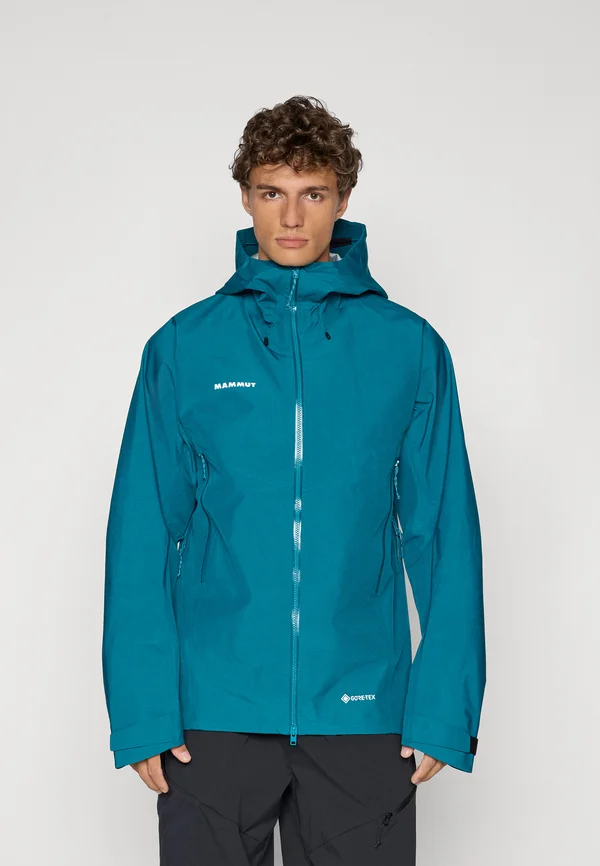 CRATER HOODED JACKET MEN - Hardshell jacket - deep teal