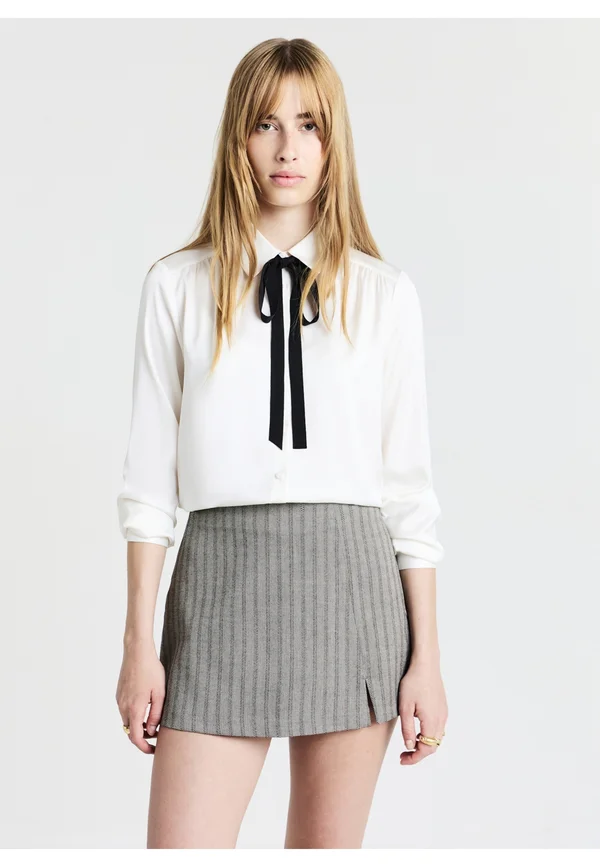 CRAVATTINO - Button-down blouse - bianco lana