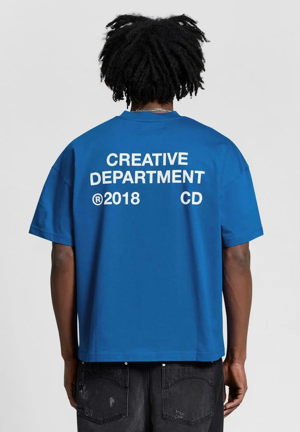 CREATIVE DEPT - Print T-shirt - blue
