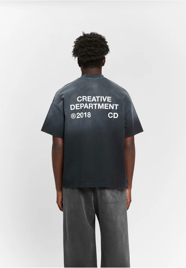 CREATIVE DEPT  - Print T-shirt - faded black
