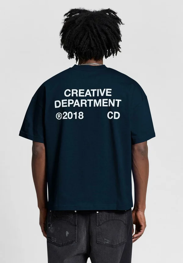 CREATIVE DEPT - Print T-shirt - navy