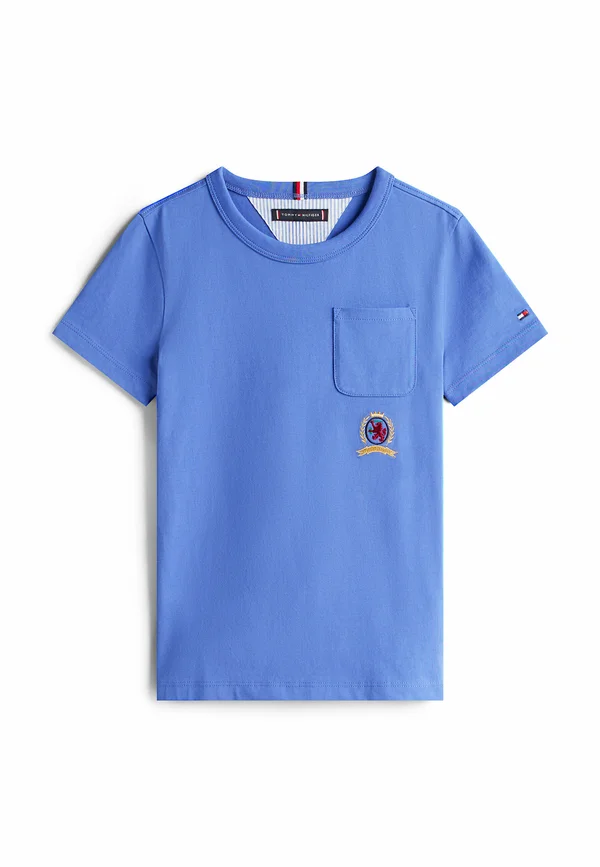 CREST LOGO POCKET - Basic T-shirt - soft sapphire