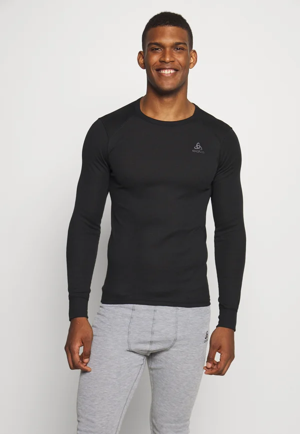CREW NECK ACTIVE WARM - Undershirt - black