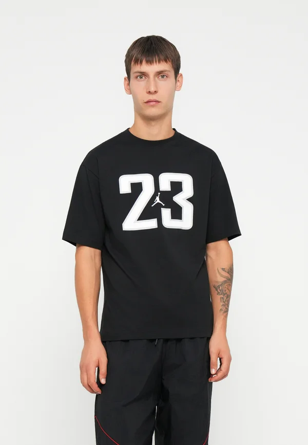 CREW - Print T-shirt - black/white