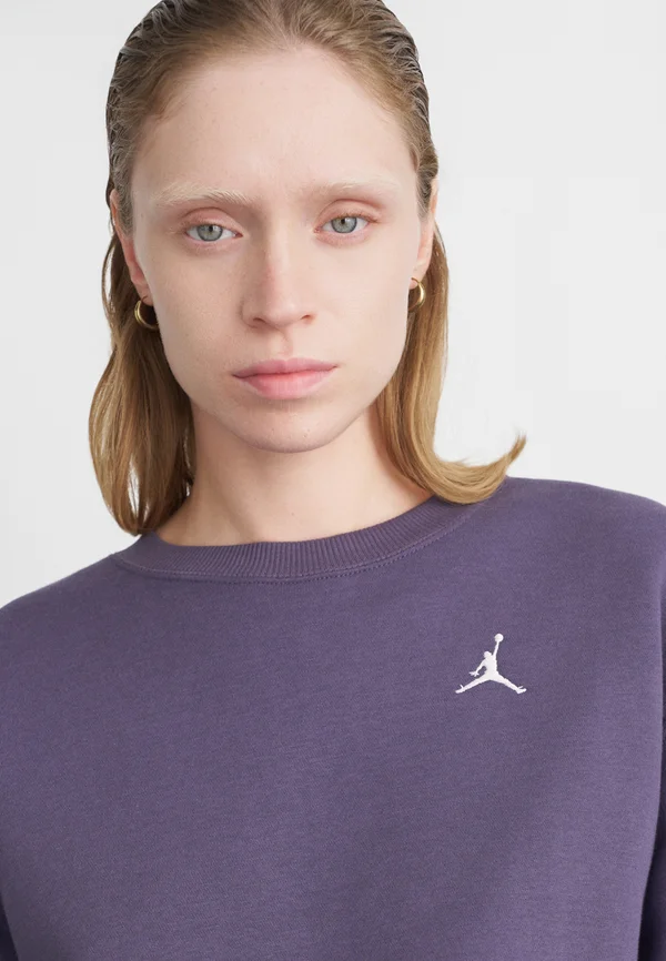 CREW - Sweatshirt - dark raisin/white
