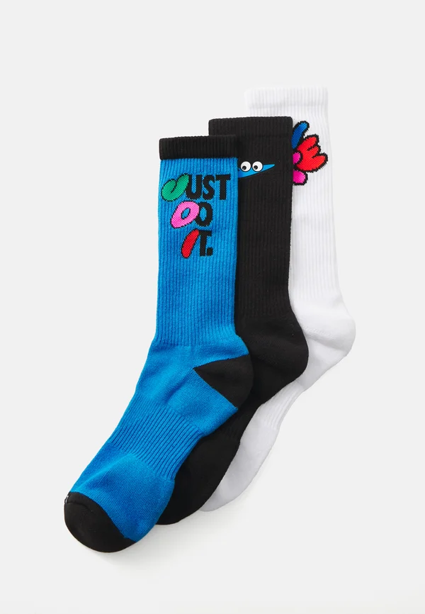 CREW UNISEX 3 PACK - Socks - black/photo blue/white/stadium green