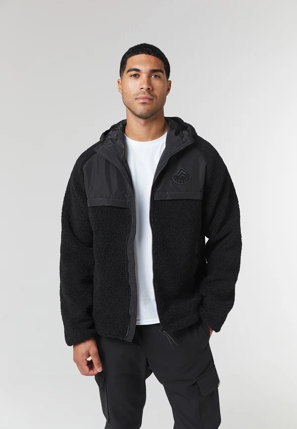 CRINKLE PANEL JACKET - Light jacket - black