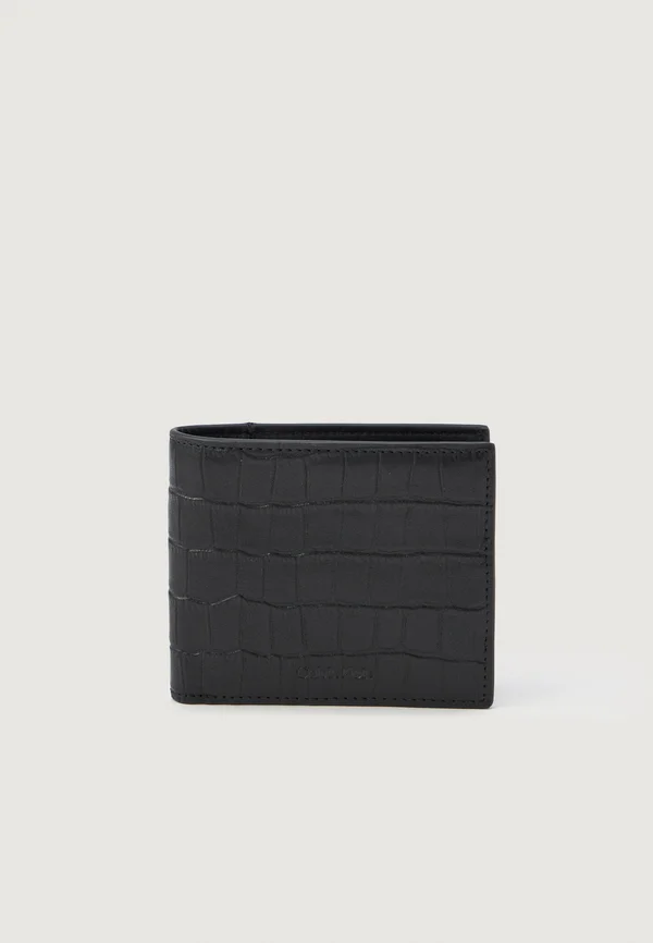 CROC EMBOSSED BILLFOD COIN - Wallet - black
