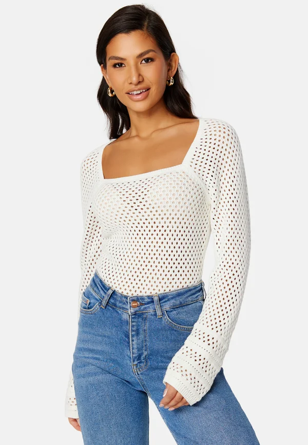 CROCHET TOP - Jumper - white