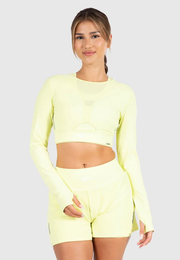 CROP FASTLANE - Long sleeved top - lime