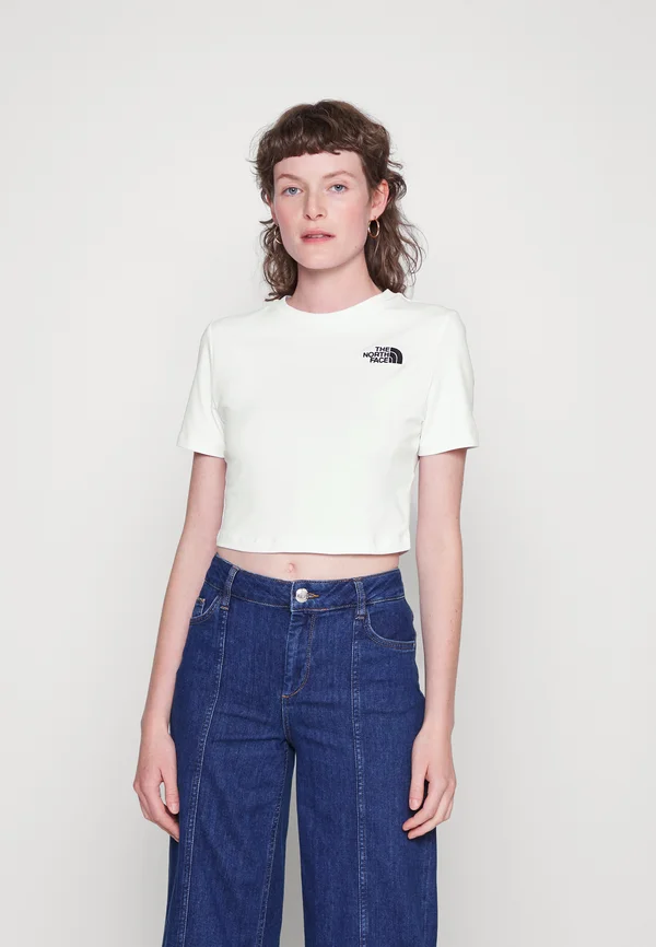 CROP TEE - Print T-shirt - white