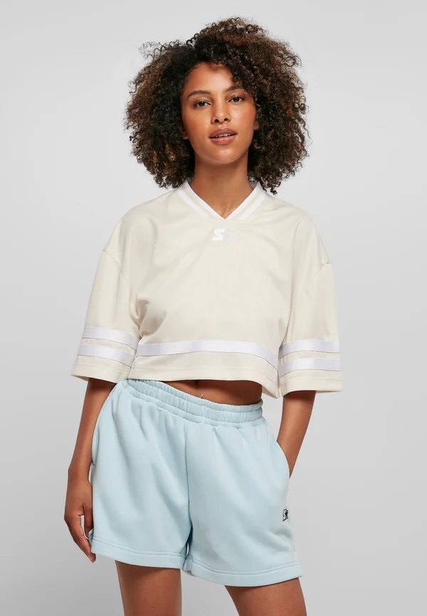 CROPPED  - Print T-shirt - palewhite/white