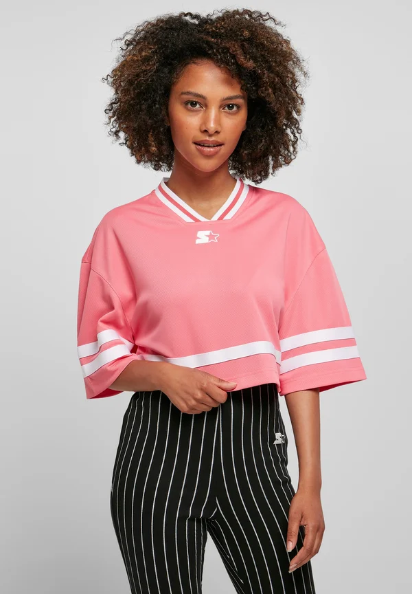 CROPPED  - Print T-shirt - pinkgrapefruit/white
