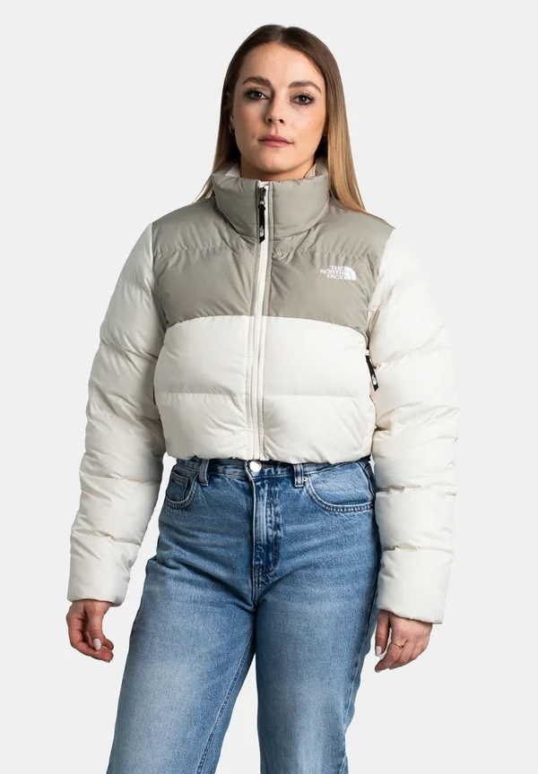 CROPPED - Winter jacket - white dune   clay grey