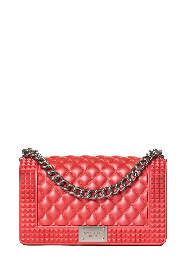 Cross body bag - rosso e argento opaco