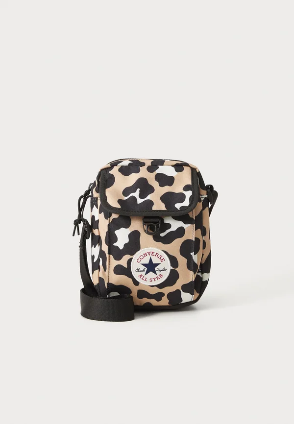 CROSSBODY 2 LEOPARD BAG - Cross body bag - beige/black