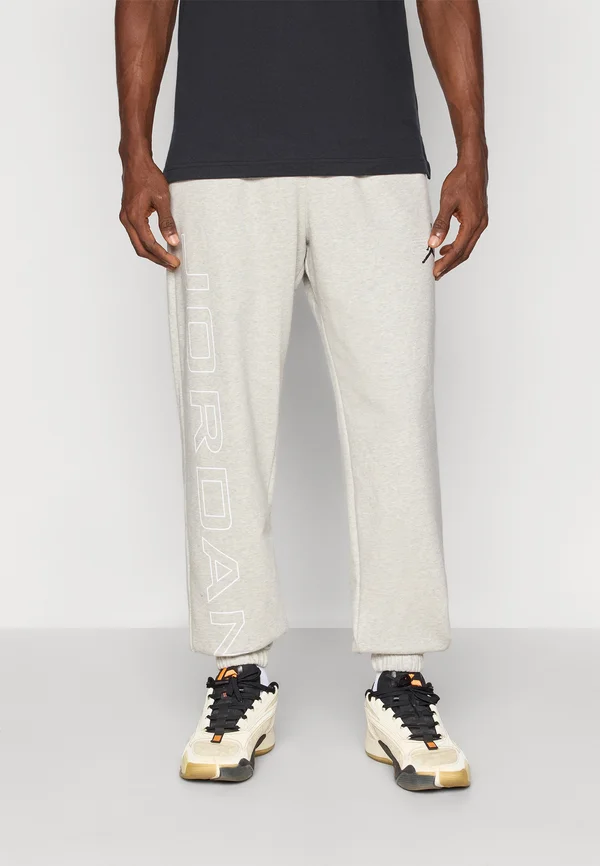 CROSSOVER GFX - Tracksuit bottoms - grey heather/white/black