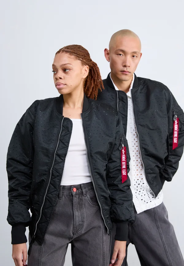 CRYSTAL UNISEX - Bomber Jacket - black