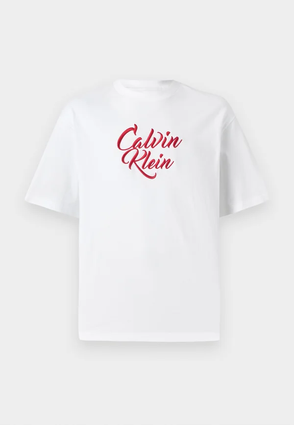 CURSIVE GRAPHIC UNISEX - Print T-shirt - brilliant white