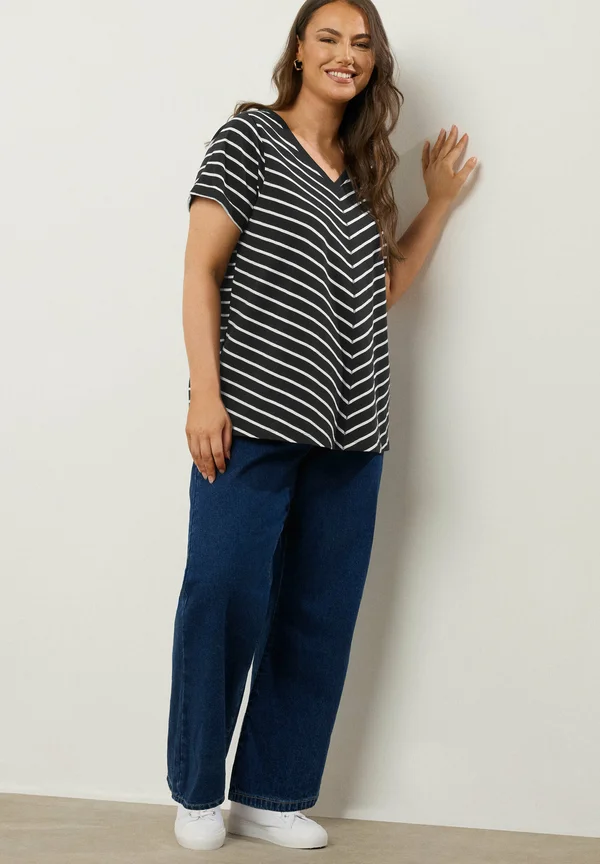 CURVE CHARTREUSE - Print T-shirt - black