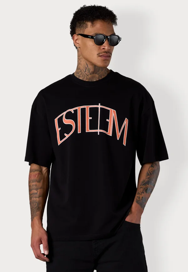 CURVE OVERSIZED 3.0 - Print T-shirt - black