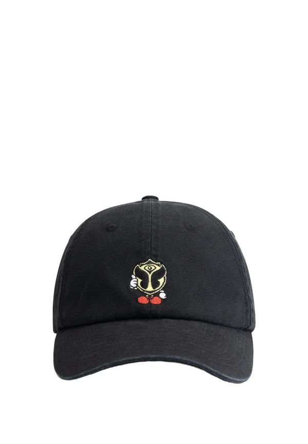 CURVED HAPPICON WASHED - Cap - black