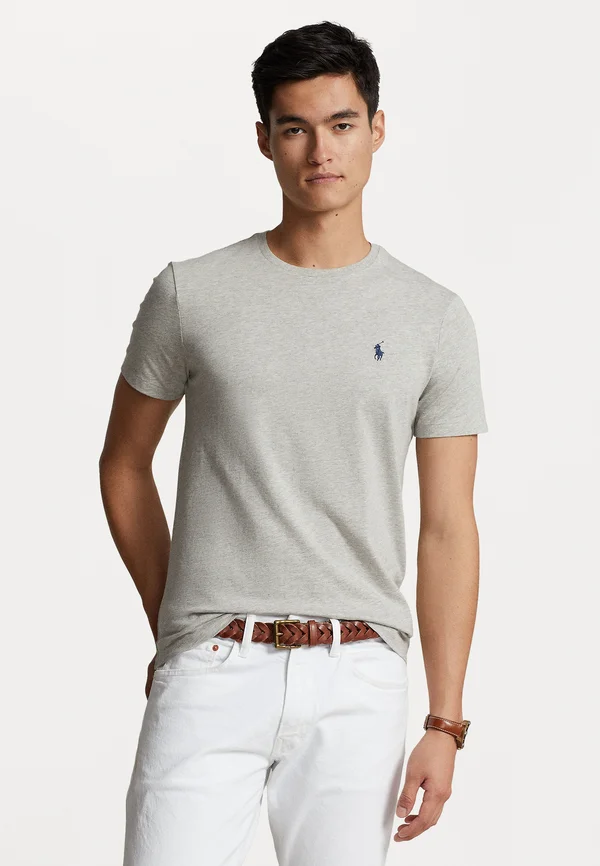 CUSTOM SLIM FIT - Basic T-shirt - grey