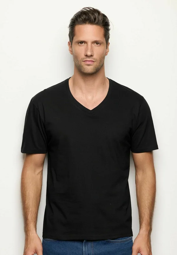 DAILY MULTIPACK - Basic T-shirt - black (plain)