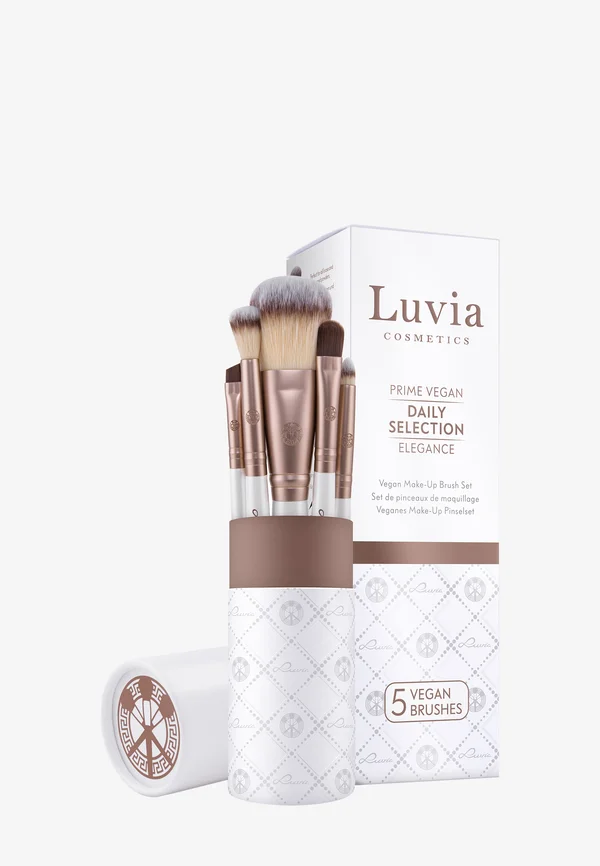 DAILY SELECTION - Makeup brush set - pearl white/coffee brown