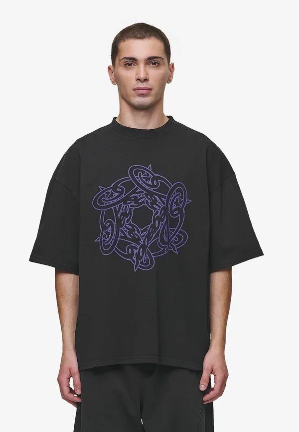 DALK BOXY TEE - Print T-shirt - vintage black