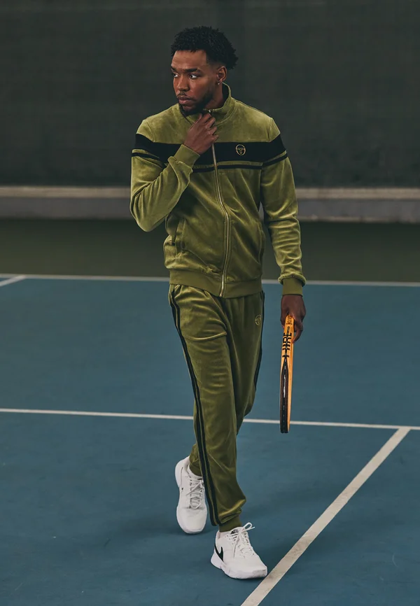 DAMARINDO VELOUR TRACKSUIT - Tracksuit - sphagnum