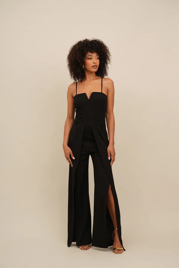DANDY V NECK - Jumpsuit - black