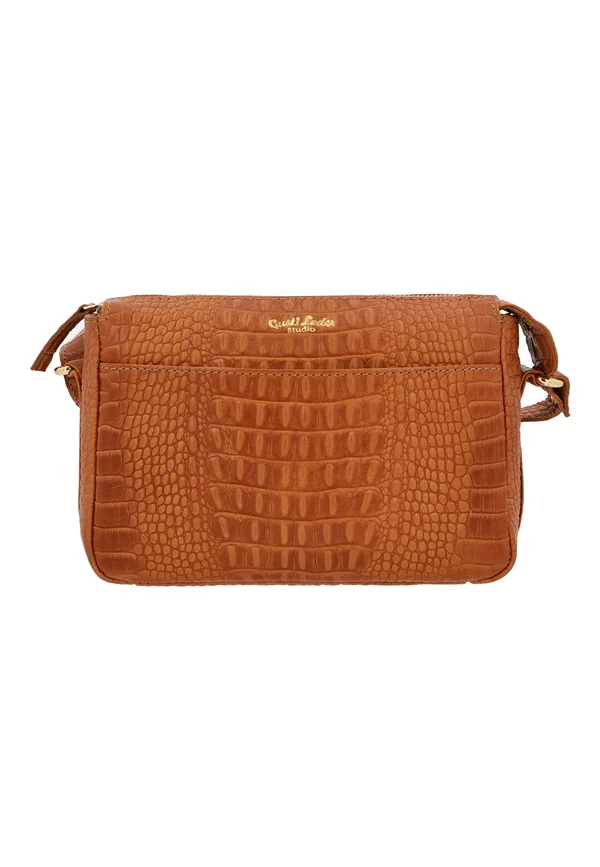 DARBY - Cross body bag - braun struktur