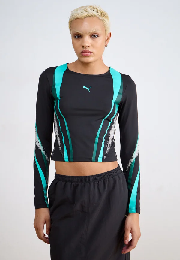 DARE TO GRAPHIC - Long sleeved top - black