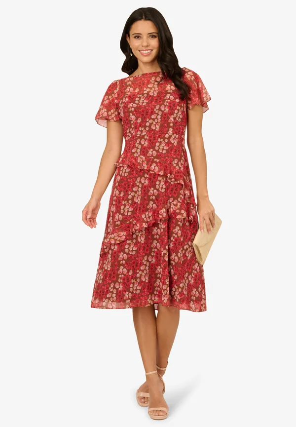 Day dress - mocha multi