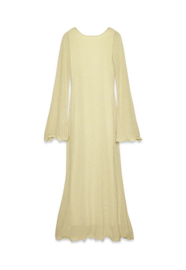 DEEP BACK - Maxi dress - light yellow