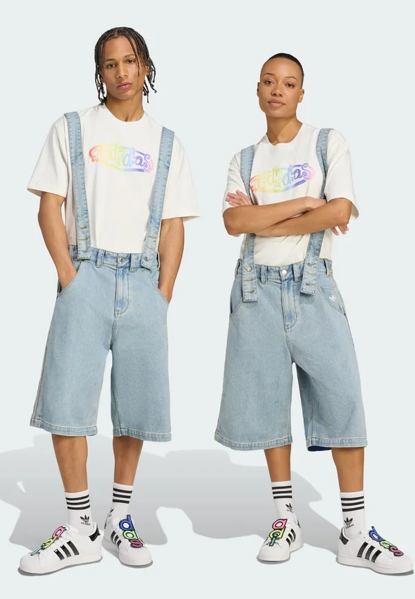 Denim Dungarees - grey