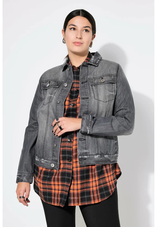 Denim jacket - black grey